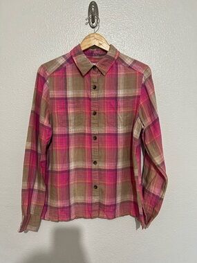Pendleton Pink and Brown Plaid Shirt